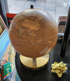 25cm Antique Illuminated Globe Lightbrown
