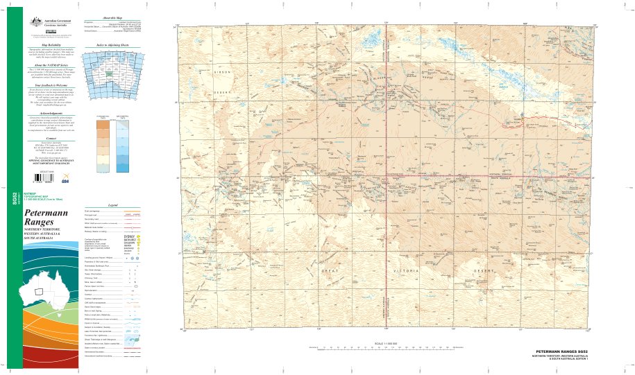 SG52 Petermann Ranges – The Map Shop - Adelaide