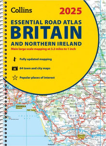 Collins Road Atlas - 2025 Collins Essential Road Atlas Britain and Northern Ireland: A4 Spiral