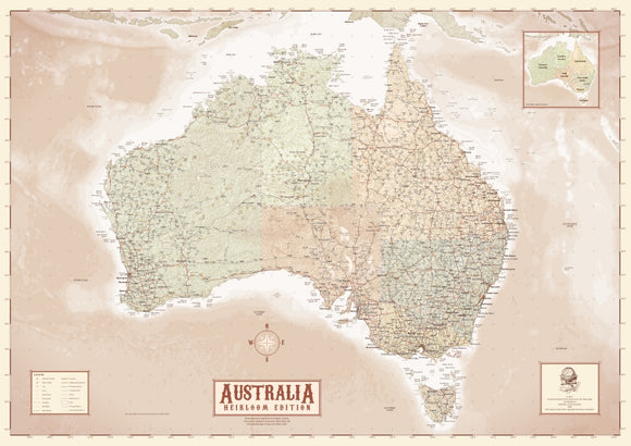 CTS Map of Australia - Heirloom Edition A1