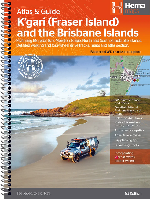 Hema - K'gari (Fraser Island) & the Brisbane Islands Atlas & Guide