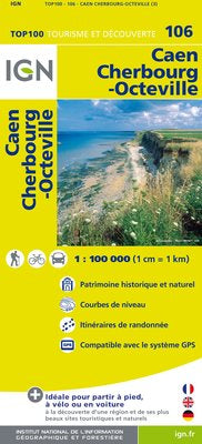 TOP106: Caen  Cherbourg-Octeville Map - 1:100,000