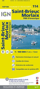 TOP114: St Brieuc  Morlaix Map - 1:100,000