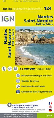 TOP124: Nantes Saint-Nazaire Map - 1:100,000