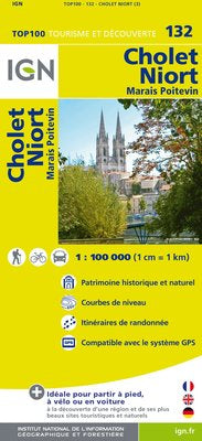 TOP132: Cholet  Niort Map - 1:100,000