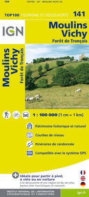 TOP141: Moulins  Vichy Map - 1:100,000