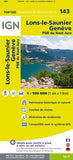 TOP143: Lons-le-Saunier Geneve Map - 1:100,000