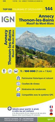 TOP144: Annecy Thonon-les-Bains Map - 1:100,000