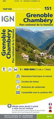 TOP151: Grenoble Chambery Map - 1:100,000