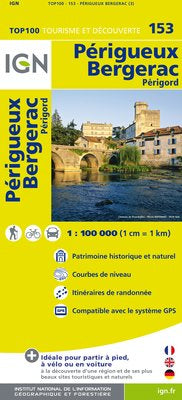 TOP153: Perigueux Bergerac Map - 1:100,000
