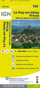 TOP156: Le Puy-en-Velay  Privas Map - 1:100,000