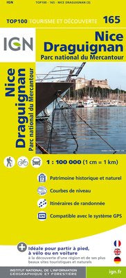 TOP165: Nice Draguignan Map - 1:100,000