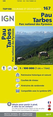 TOP167: Pau Tarbes Map - 1:100,000