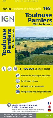 TOP168: Toulouse Pamiers Map - 1:100,000