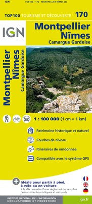TOP170: Montpellier Nimes Map - 1:100,000