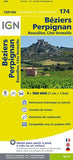 TOP174: Beziers Perpignan Map - 1:100,000