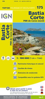 TOP175: Bastia Corte Map - 1:100,000