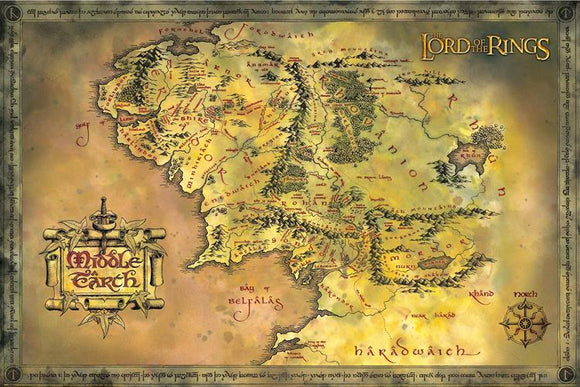 Lord of the Rings - Middle Earth Map