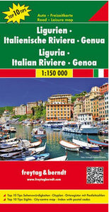 Freytag & Berndt - Liguria Italian Riviera Genoa Road Map Series