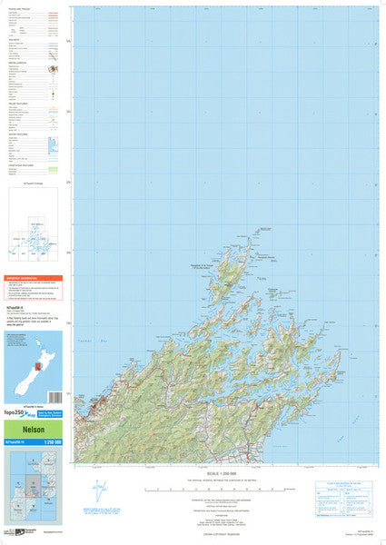 NZ TOPO250-13: Nelson Map - 1:250,000