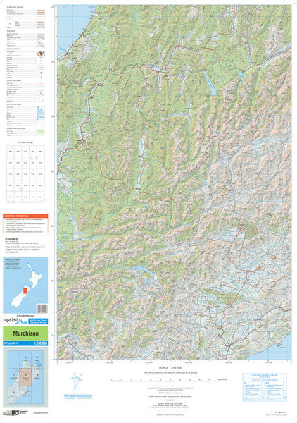 NZ TOPO250-18: Murchison Map - 1:250,000