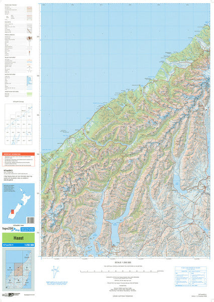 NZ TOPO250-21: Haast Map - 1:250,000