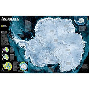 Antarctica Satellite Wall Map