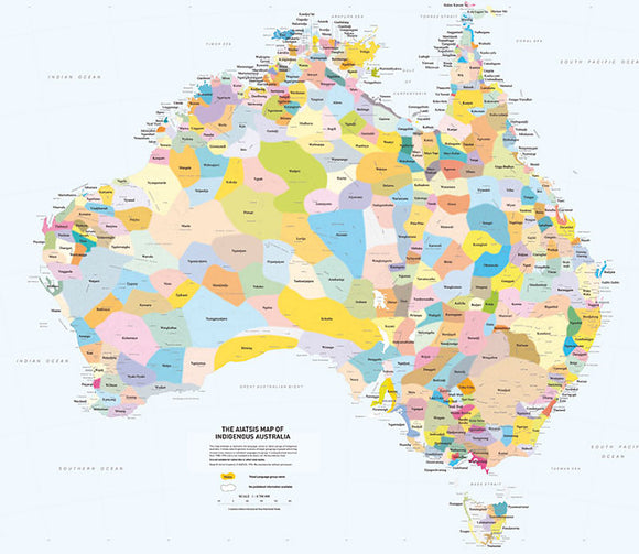 Laminated AIATSIS map of Indigenous Australia - Medium (A1)