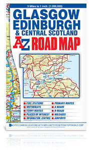 AZ 3 Mile Series - Glasgow, Edinburgh & Central Scotland Road Ma