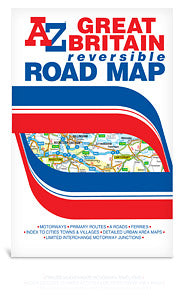Great Britain Reversible Road Map - AZ