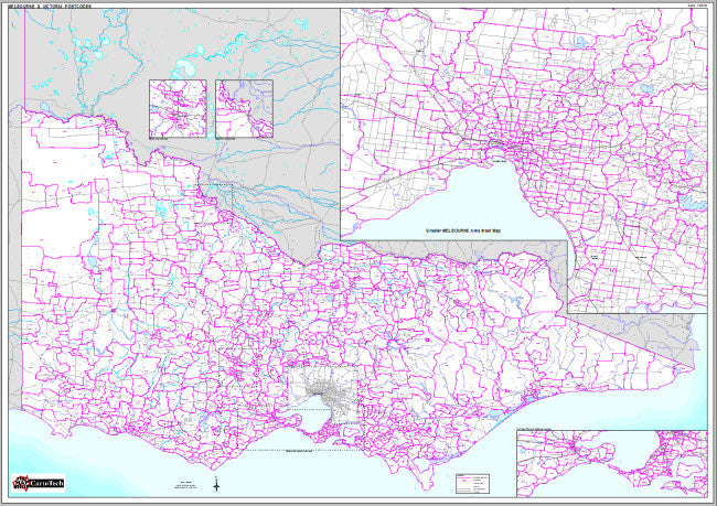 3177 Postcode Victoria CTS Postcodes of Victoria & Melbourne – The Map Shop - Adelaide