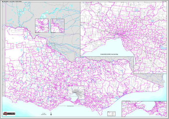 CTS Postcodes of Victoria & Melbourne – The Map Shop - Adelaide