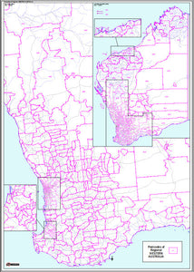 Cts Postcode CTS Postcodes of Regional Western Australia – The Map Shop - Adelaide