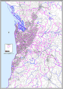 CTS Flat Adelaide Metropolitan Area: Postcode Map (A0)