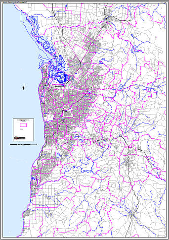 CTS Flat Adelaide Metropolitan Area: Postcode Map (A0)