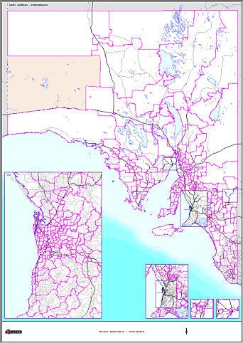 Flat South Australia: Postcode Map (A0)