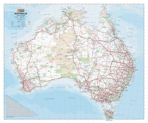 Australia Political Large Map - Hema