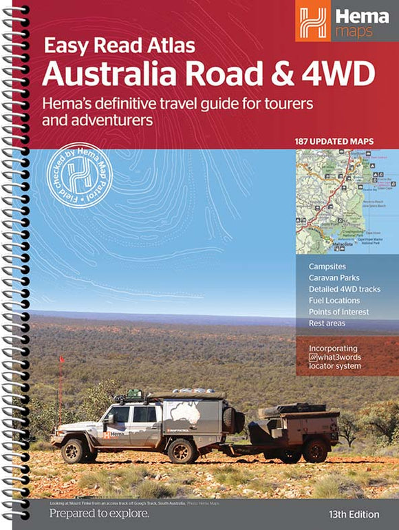 Hema - Australia Road & 4WD Easy Read Atlas - 292 x 397mm (13th Edition)