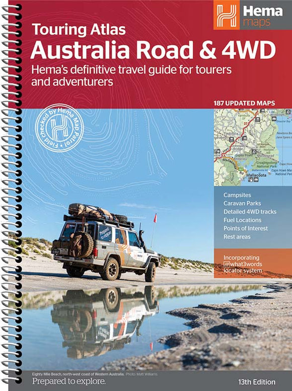 Hema - Australia Road & 4WD Touring Atlas - 215 x 297mm (13th Edition)