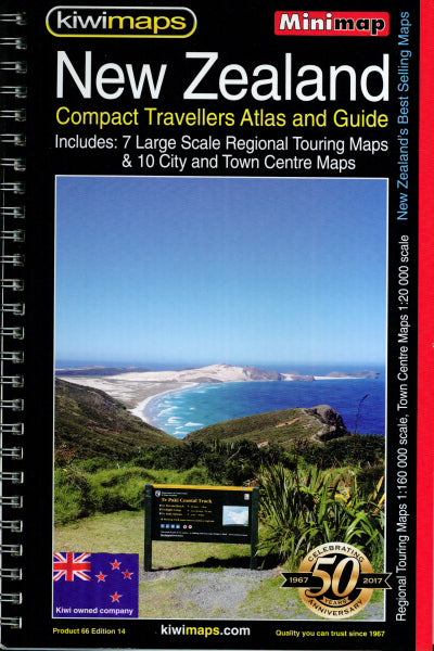 Kiwimaps New Zealand Compact Travellers Atlas