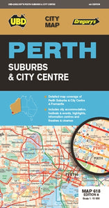 Perth - UBD Suburbs & City Centre Map