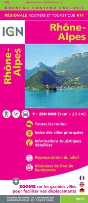 R14: Rhone-Alpes Map - 1:250,000