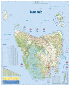 Meridian Maps - Tasmania Wall Map